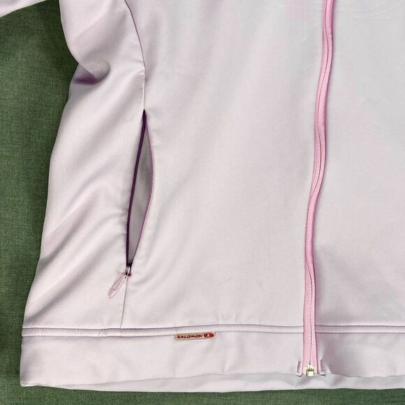 Salomon Jacket Womens L Lavender Fleece Outdoor Athletic Running Lounging Hoodie - Picture 5 of 15